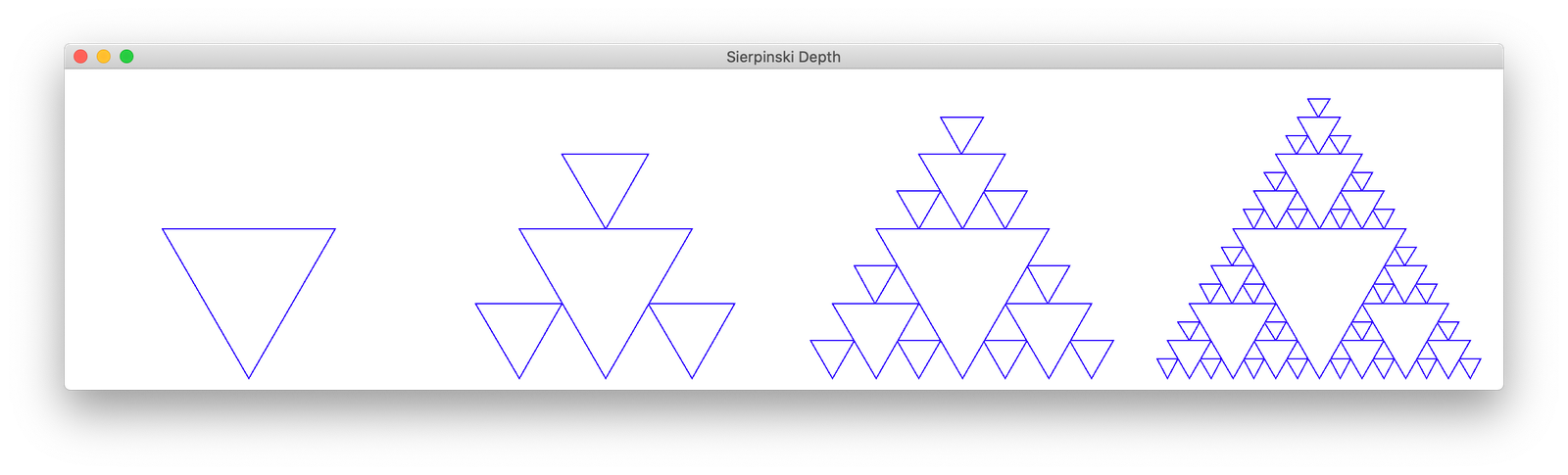 Depth of Sierpinski Construction